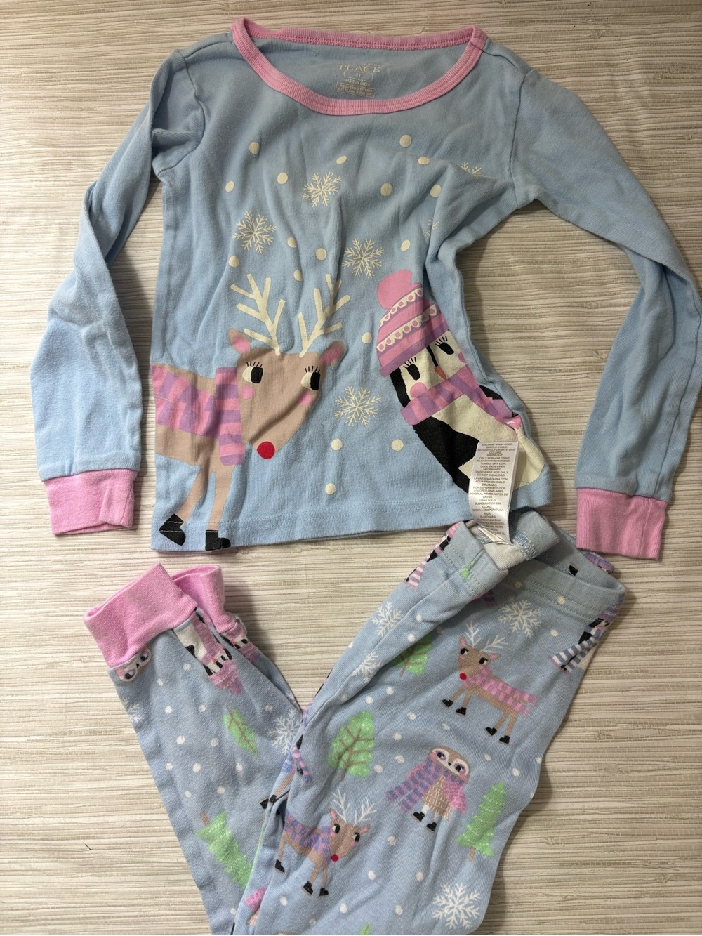 TCP 3T ✨ 100% cotton winter pajama set blue VGUC